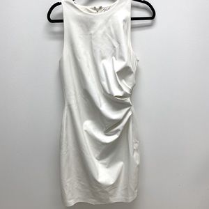 White / Cream leather like dress